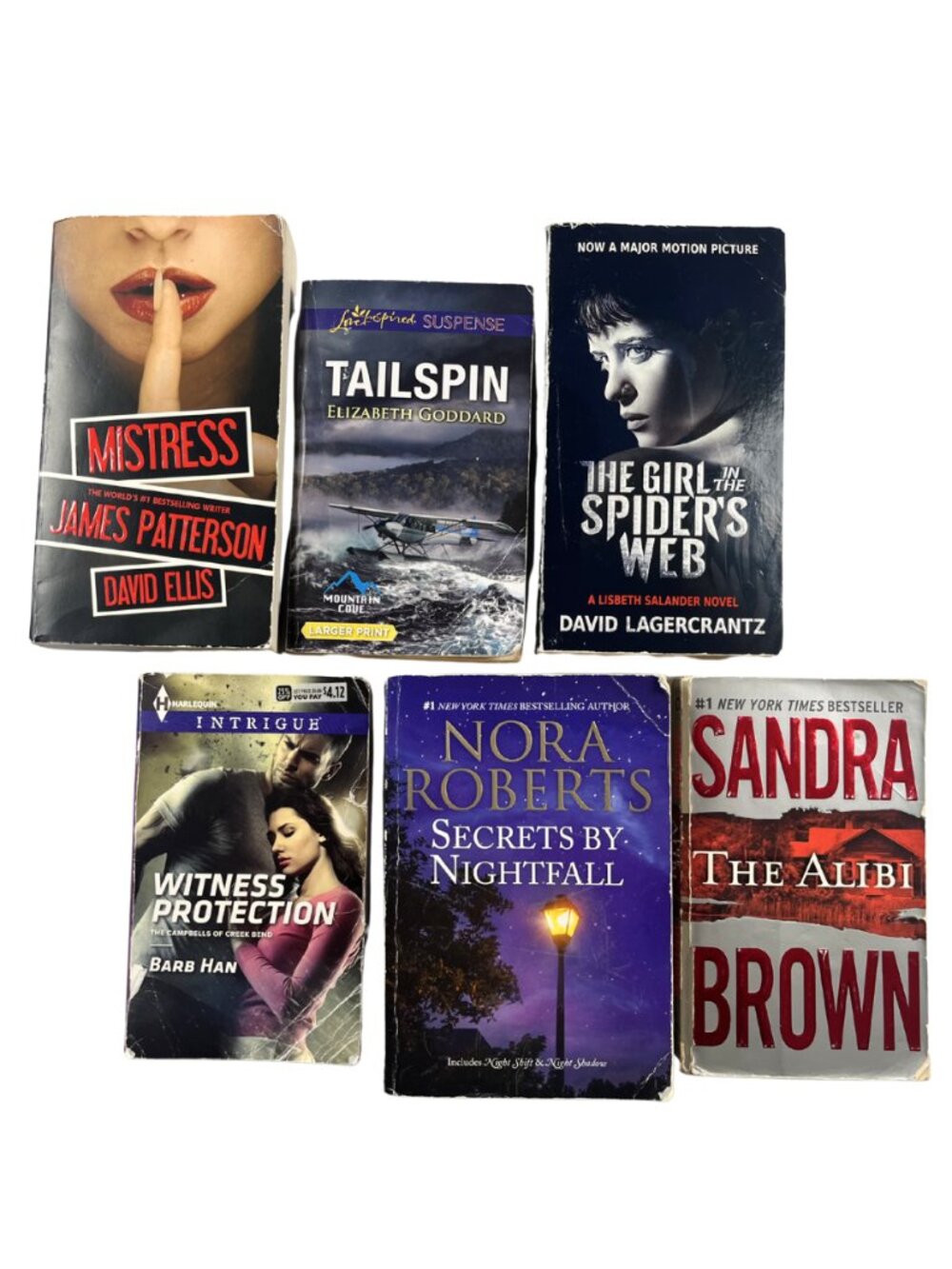 Book Lot 6 Mystery Thriller Suspense Patterson Roberts Brown